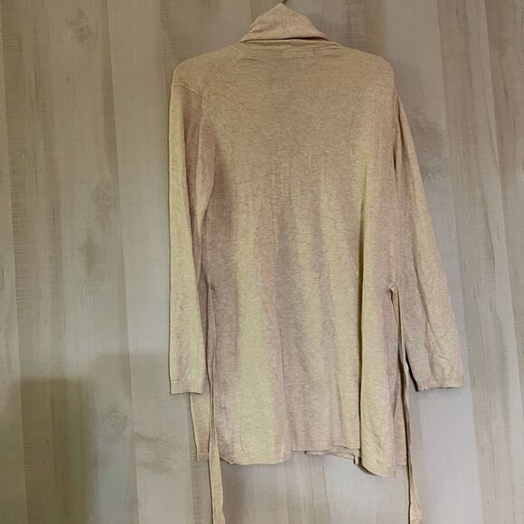 ZARA knit beige open front belted cardigan, size medium - Picture 16 of 16